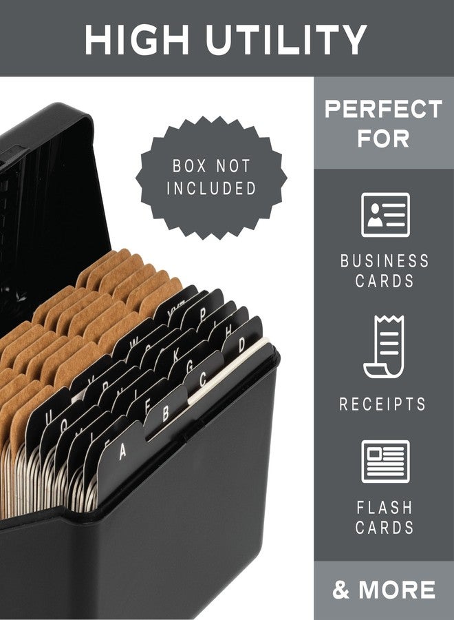 Alfion 4x6 Index Card Alphabet Tab Dividers 24 pcs (Black) - Image 3